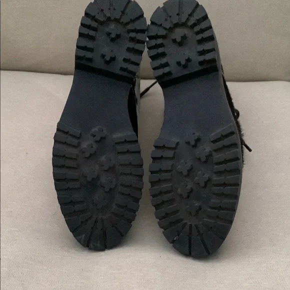 MYRA Bag Black and White Cowhide Combat Boots Women’s sz 7 - Picture 6 of 10